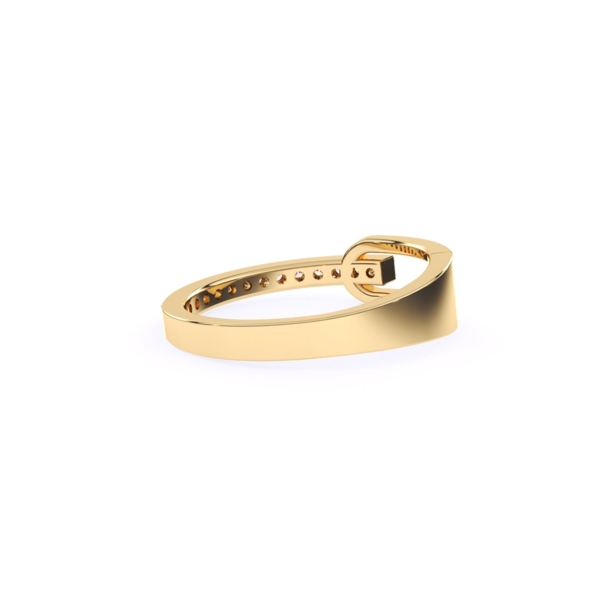 Shimmering Round Diamond Channel Set Dainty Band